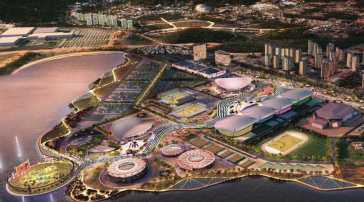 Rio de Janeiro's Olympic Park will be located next to the water's edge in the Barra area of the the city and is set to be used in the 2016 Summer Olympics. 